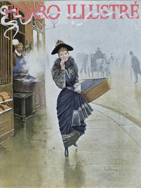 Young Parisian hatmaker, cover illustration of Figaro Illustre, February 1892
