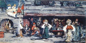 Sketch for the opera, 'The Tale of Tsar Saltan', by Nikolai Rimsky-Korsakov (1844-1908), 1913