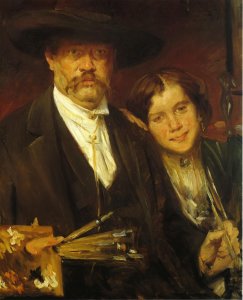 Self Portrait With His Wife And A Glass Of Champagne