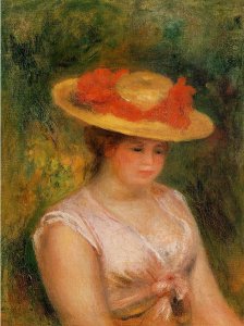 Young Woman In A Straw Hat4