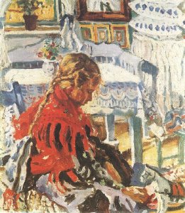 Girl Sitting in a Room